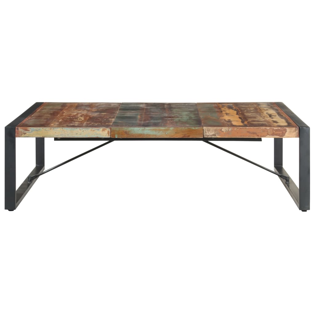 Couchtisch 140x140x40 cm Recyceltes Massivholz
