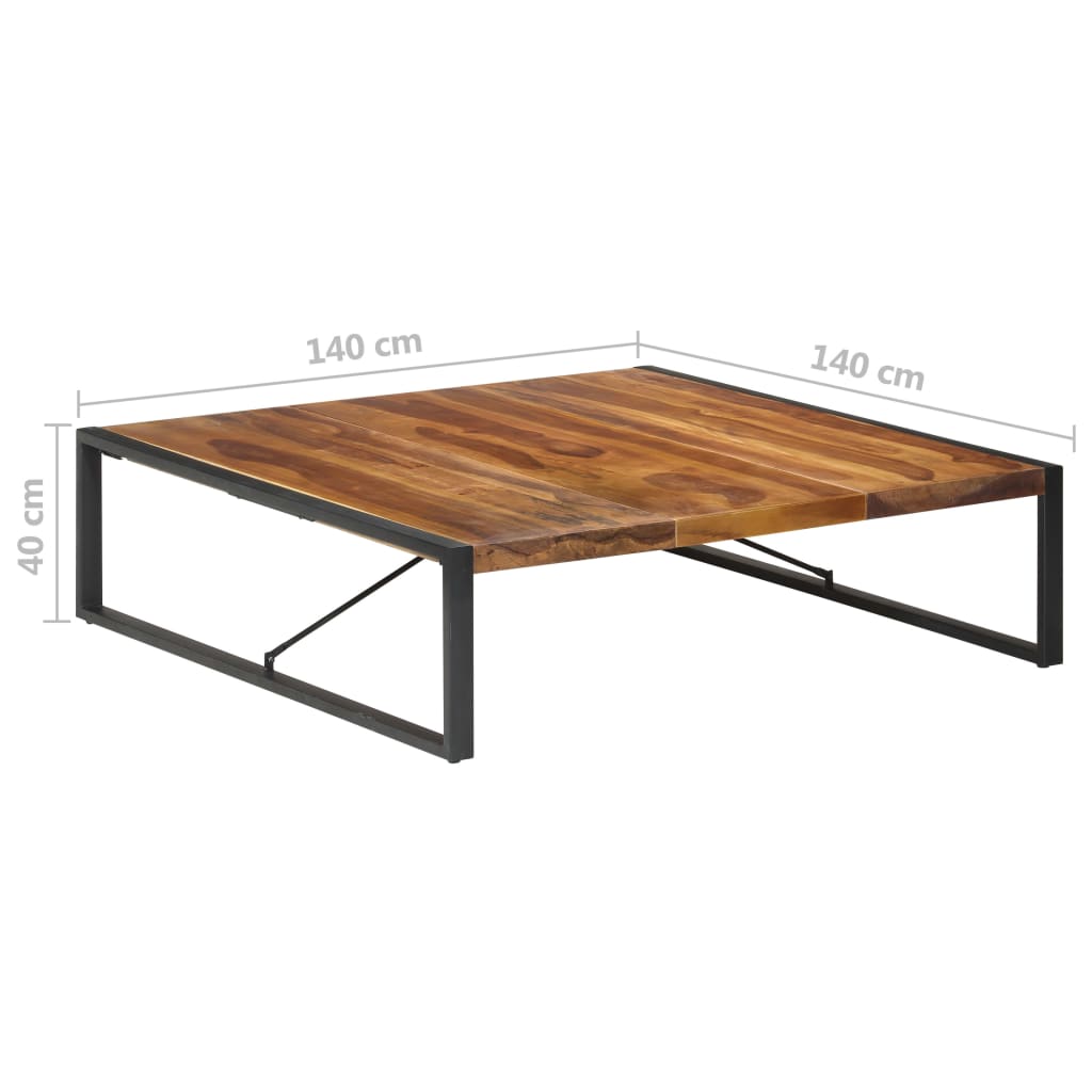Couchtisch 140x140x40 cm Massivholz