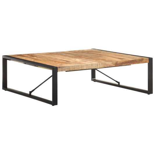 Table basse 120x120x40 cm Bois de manguier brut