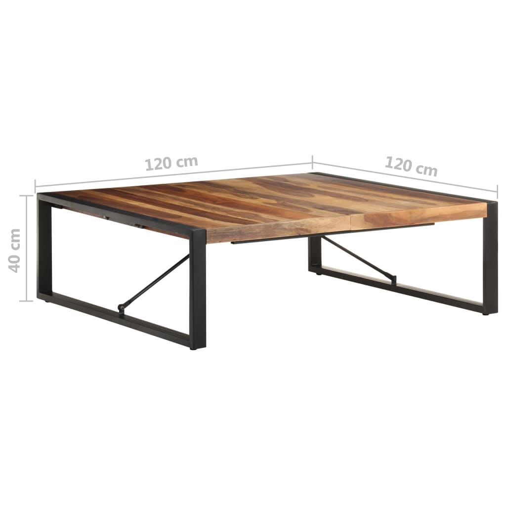 Couchtisch 120x120x40 cm Massivholz