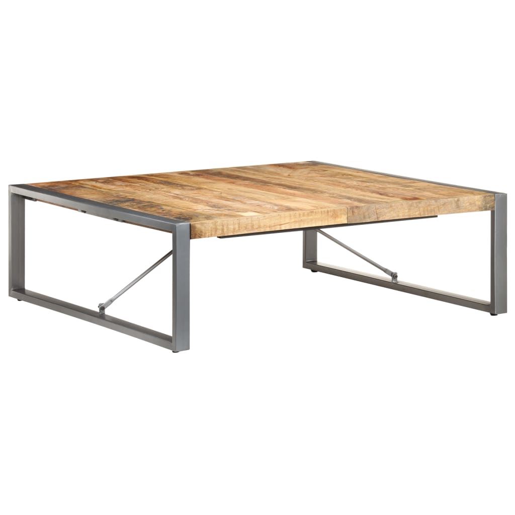 Couchtisch 120x120x40 cm Raues Mangoholz
