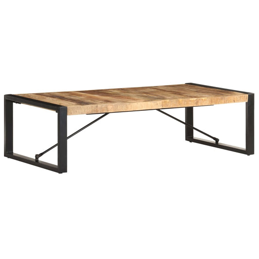 Couchtisch 140x70x40 cm Raues Mangoholz