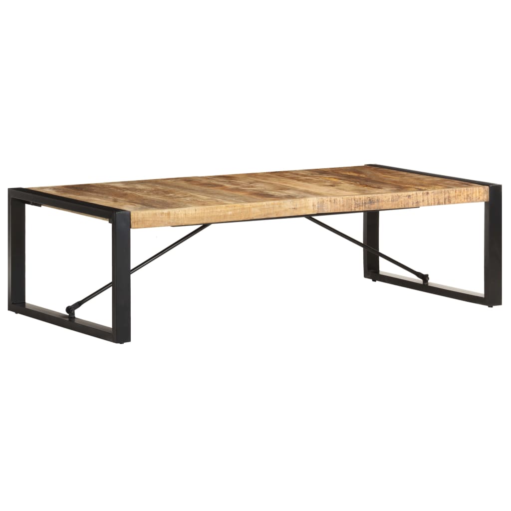 Couchtisch 140x70x40 cm Raues Mangoholz