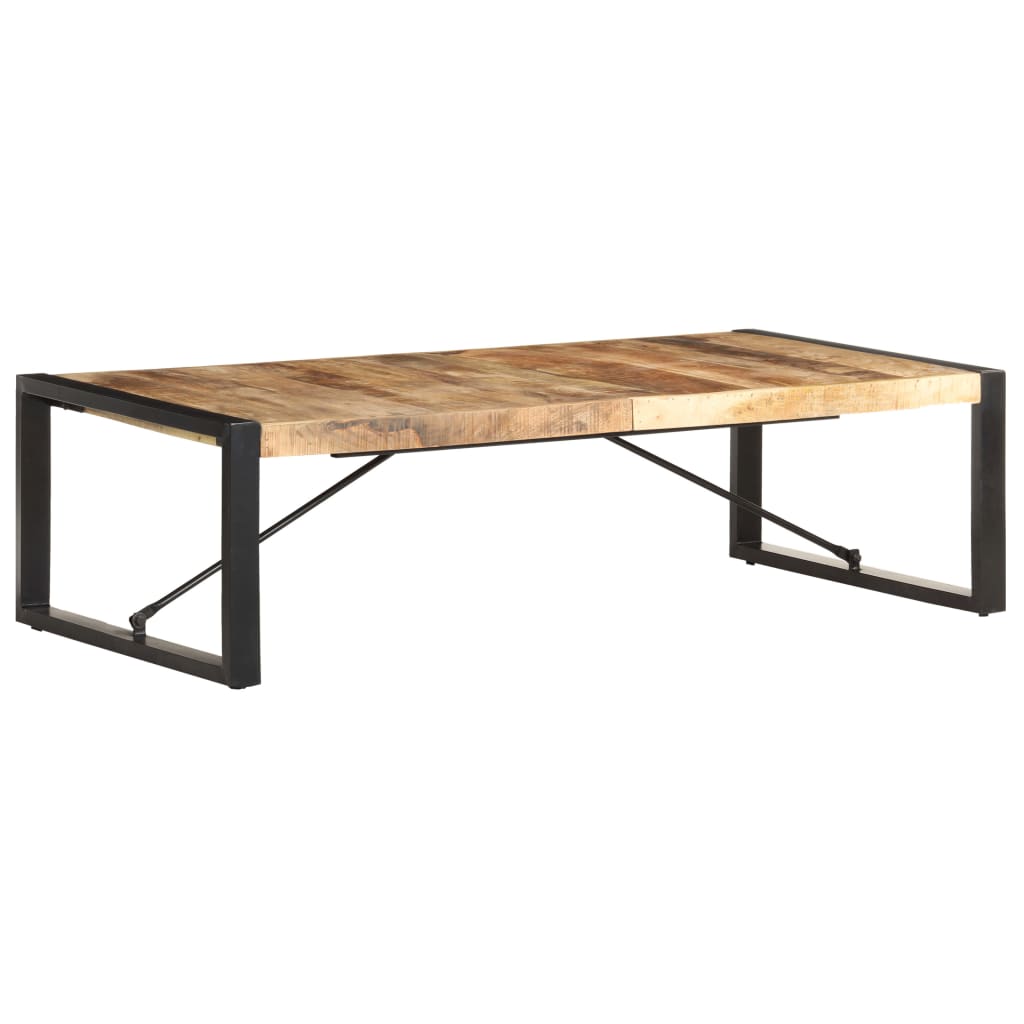 Couchtisch 140x70x40 cm Raues Mangoholz