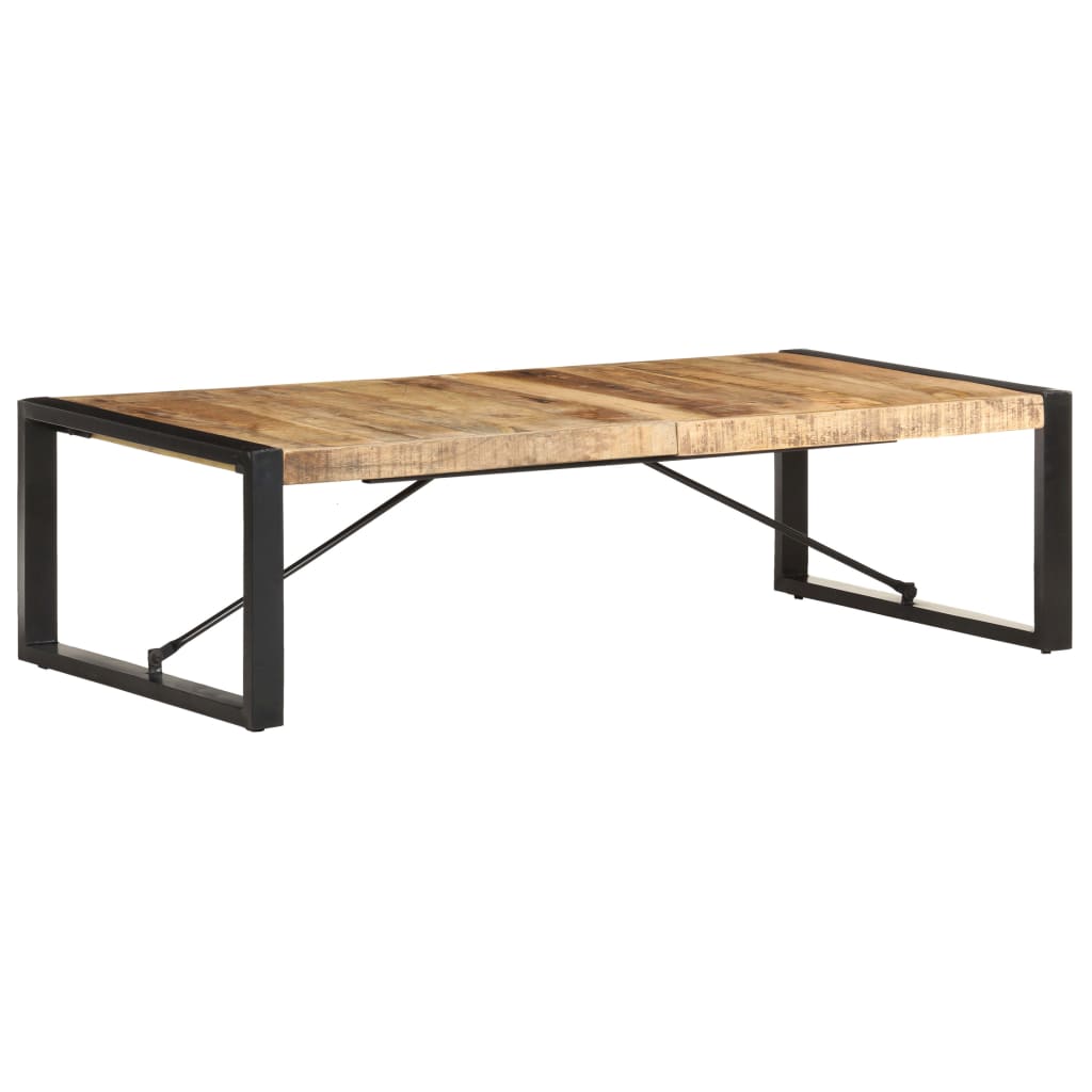 Couchtisch 140x70x40 cm Raues Mangoholz