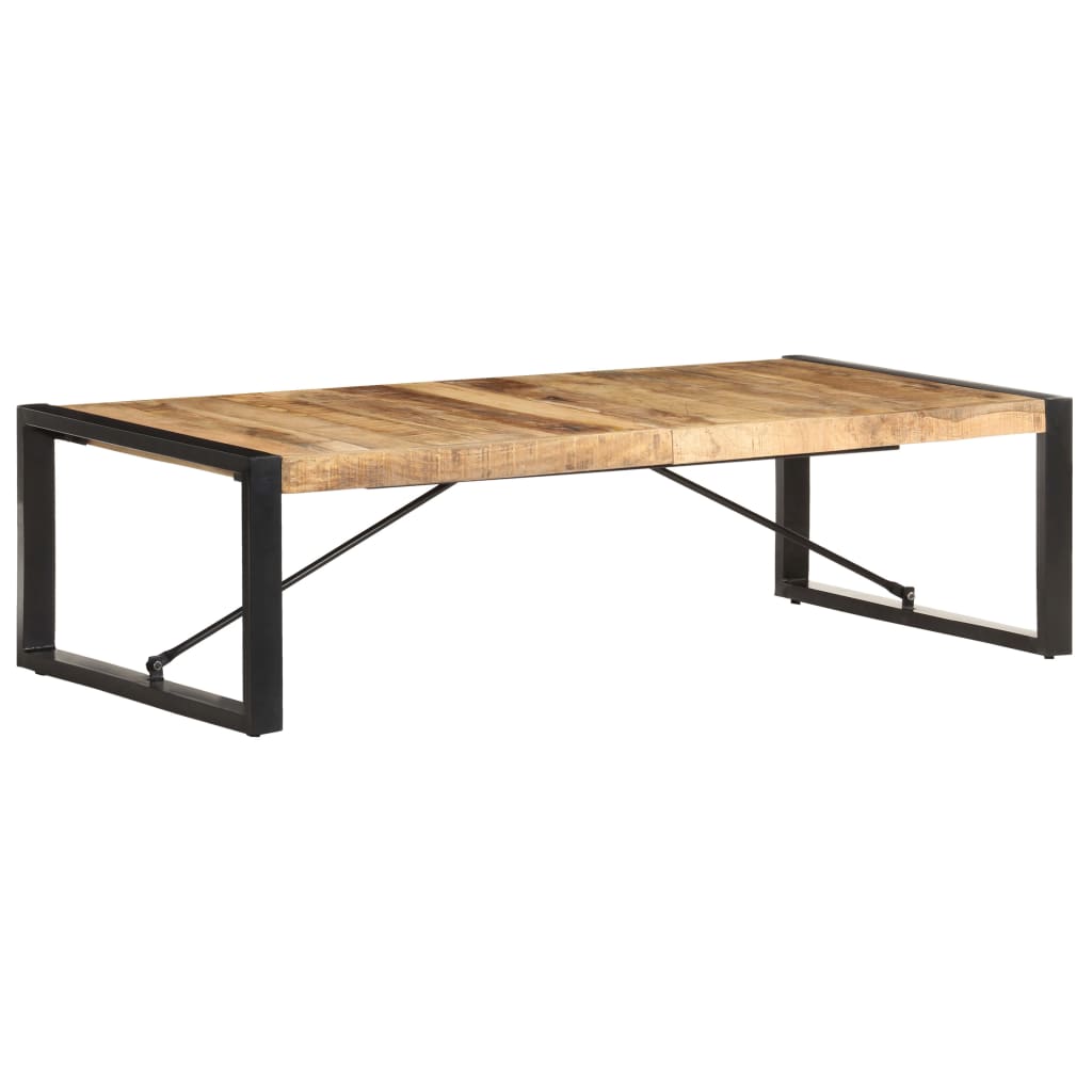 Couchtisch 140x70x40 cm Raues Mangoholz
