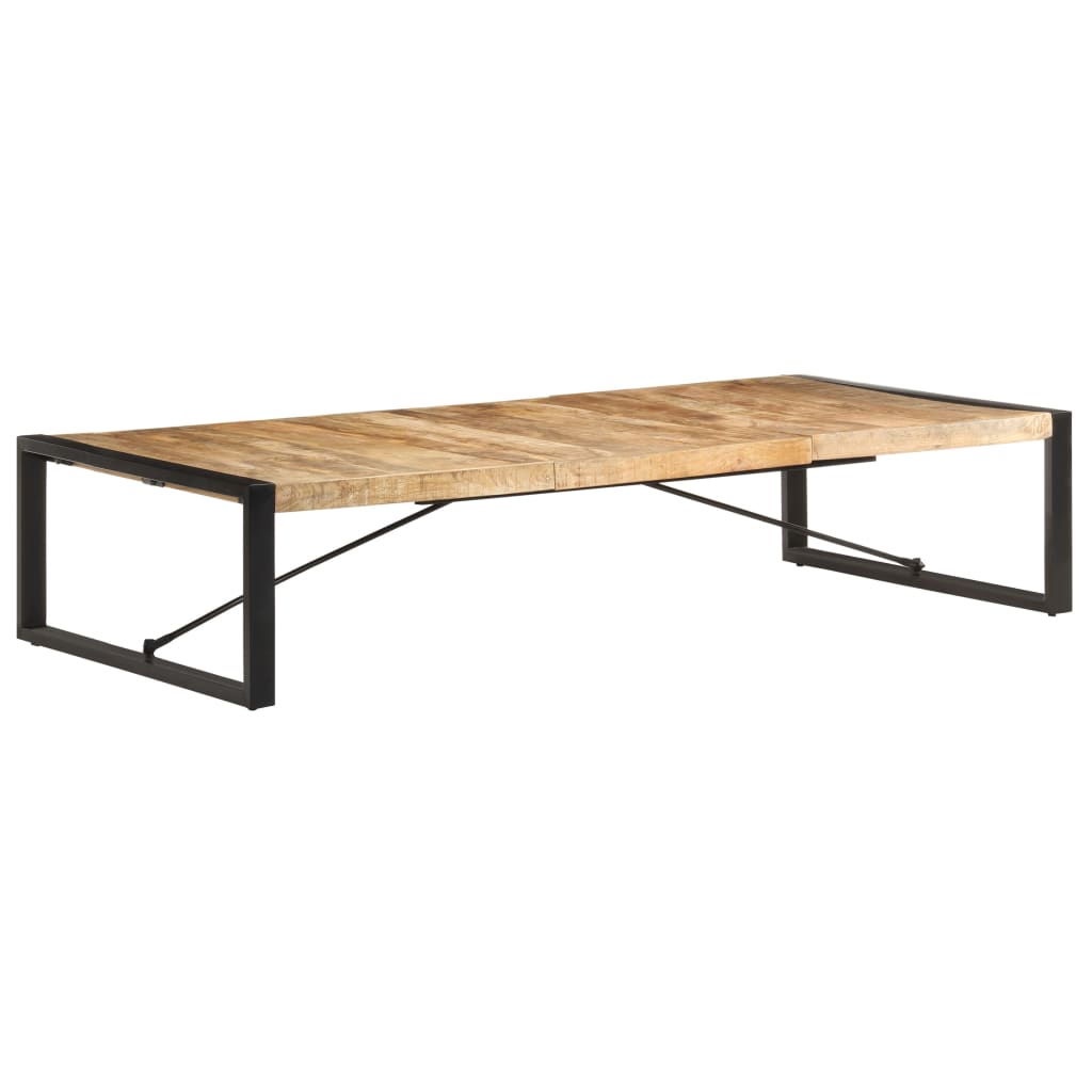 Couchtisch 180x90x40 cm Raues Mangoholz
