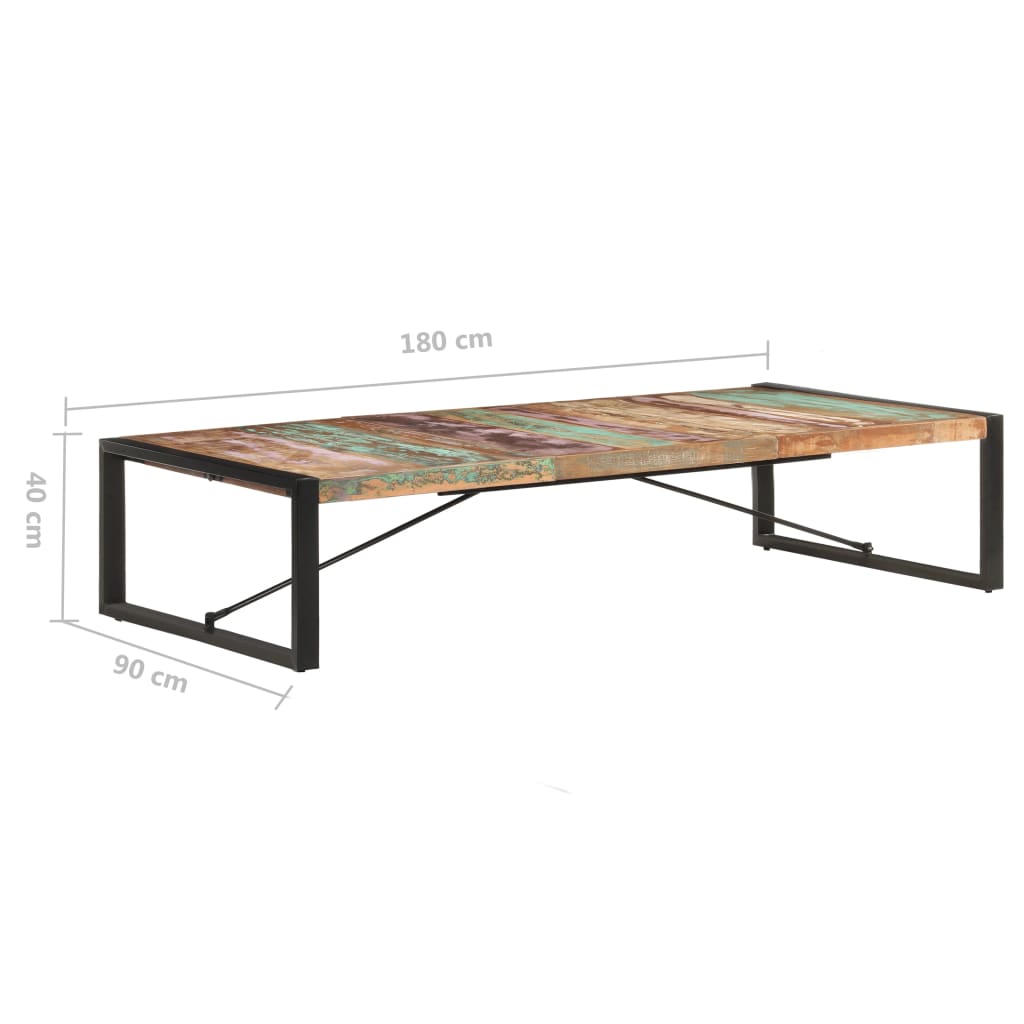 Couchtisch 180x90x40 cm Altholz Massiv