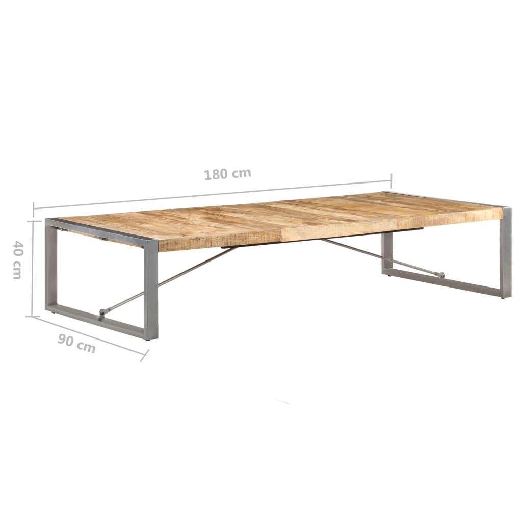 Couchtisch 180x90x40 cm Raues Mangoholz