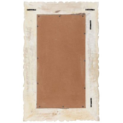 Spiegel Weiß 80x50 cm Mango Massivholz
