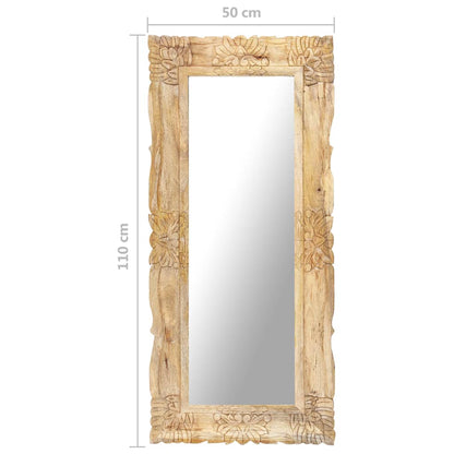 Spiegel 110x50 cm Massivholz Mango