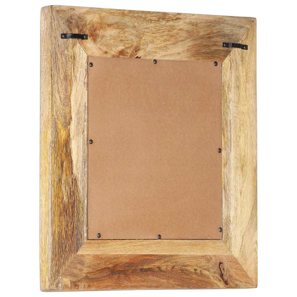 Spiegel Handgeschnitzt 50x50x2,6 cm Massivholz Mango