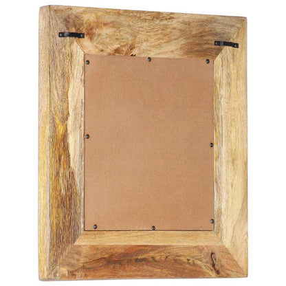 Spiegel Handgeschnitzt 50x50x2,6 cm Massivholz Mango