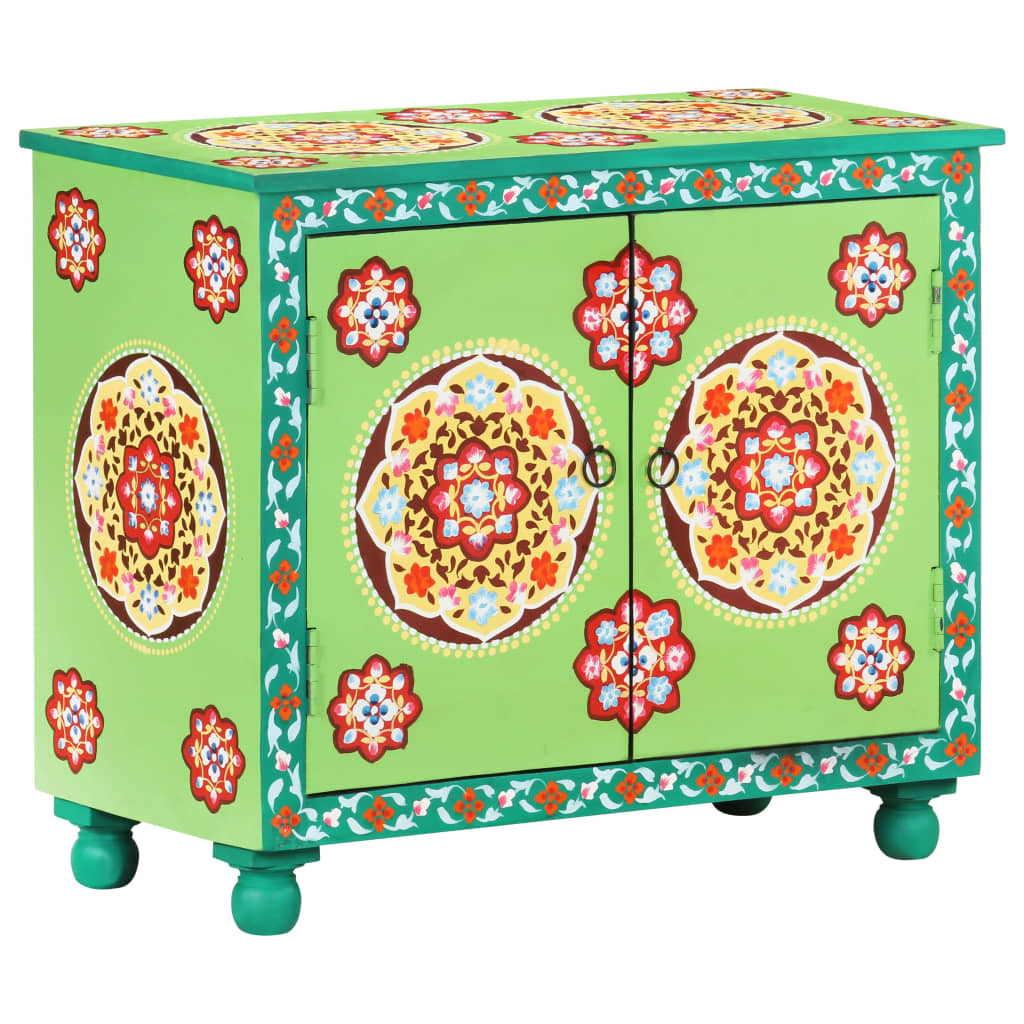 Sideboard Handbemalt Mehrfarbig 70x35x60 cm Mango Massivholz