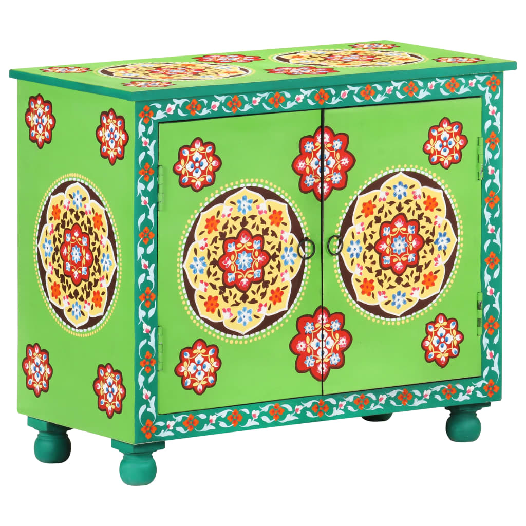 Sideboard Handbemalt Mehrfarbig 70x35x60 cm Mango Massivholz
