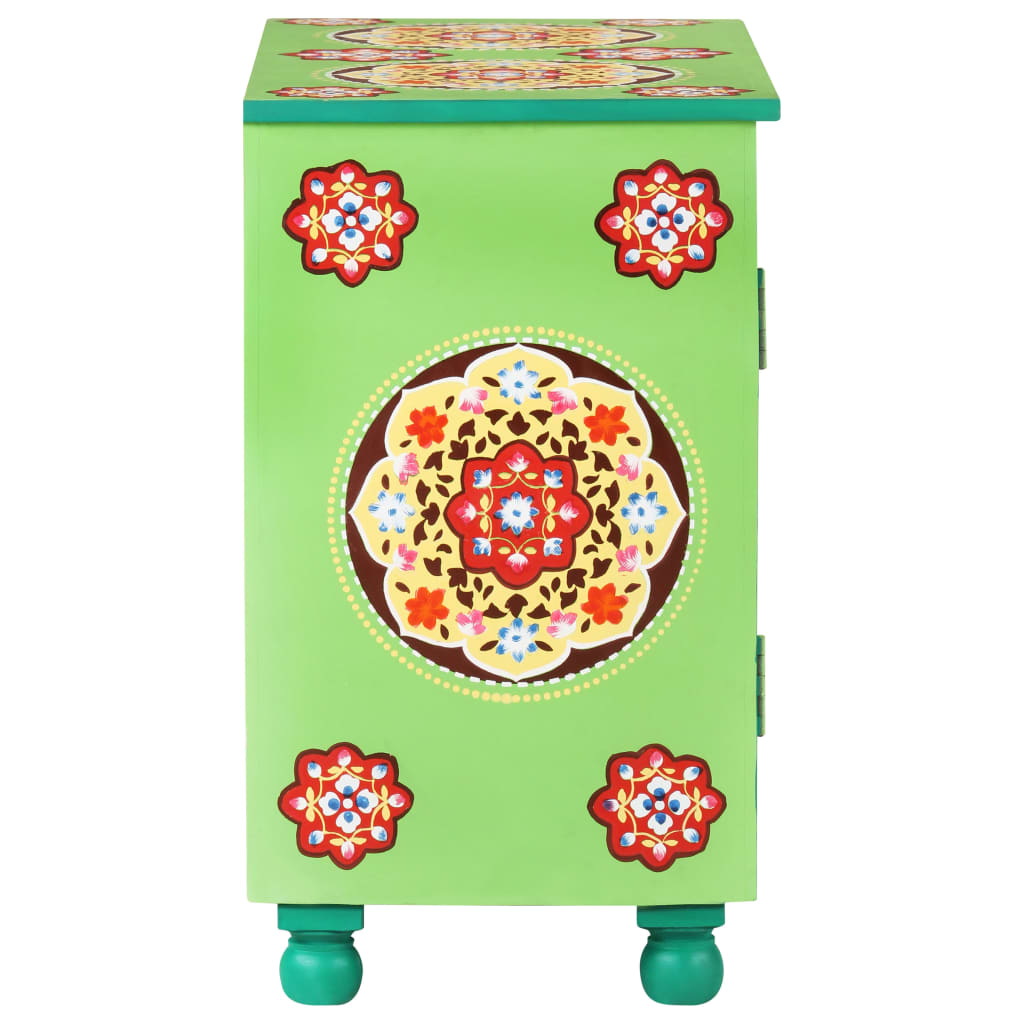 Sideboard Handbemalt Mehrfarbig 70x35x60 cm Mango Massivholz