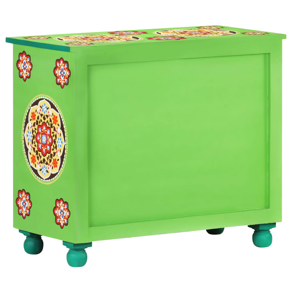 Sideboard Handbemalt Mehrfarbig 70x35x60 cm Mango Massivholz