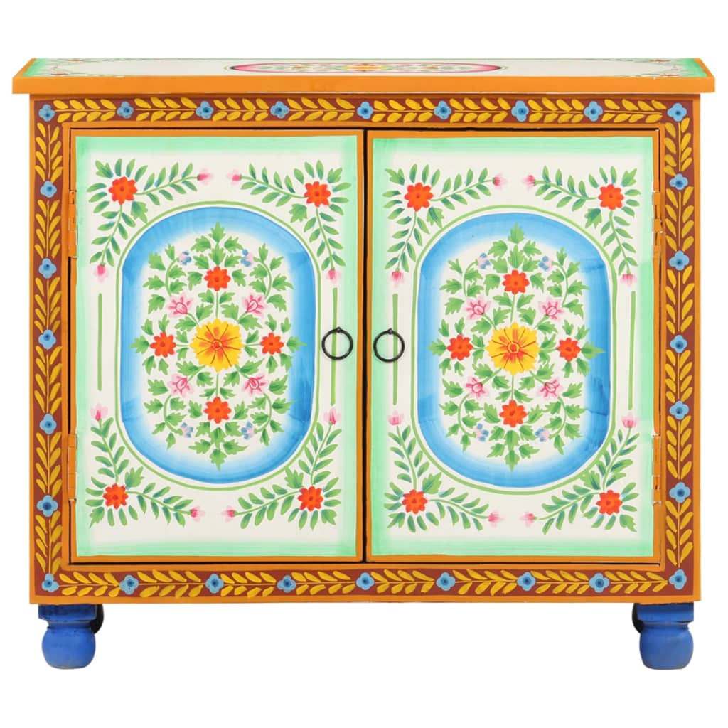 Sideboard Handbemalt 70x35x60 cm Mango Massivholz