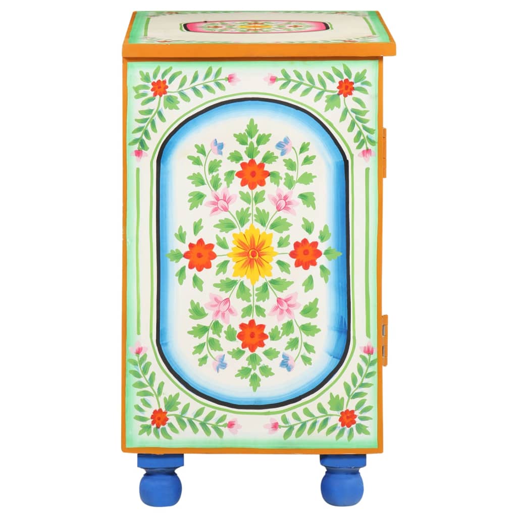 Sideboard Handbemalt 70x35x60 cm Mango Massivholz