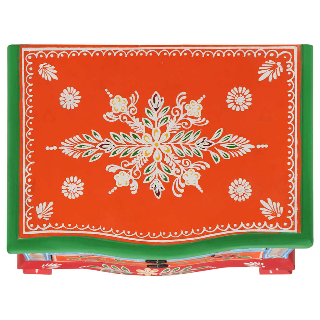 Nachttisch Handbemalt 40x30x60 cm Mango Massivholz