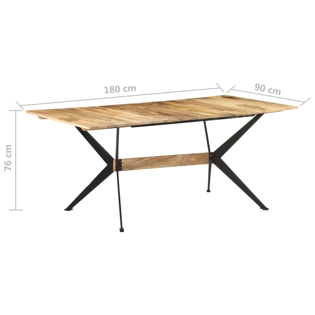 Esstisch 180x90x76 cm Mango Massivholz