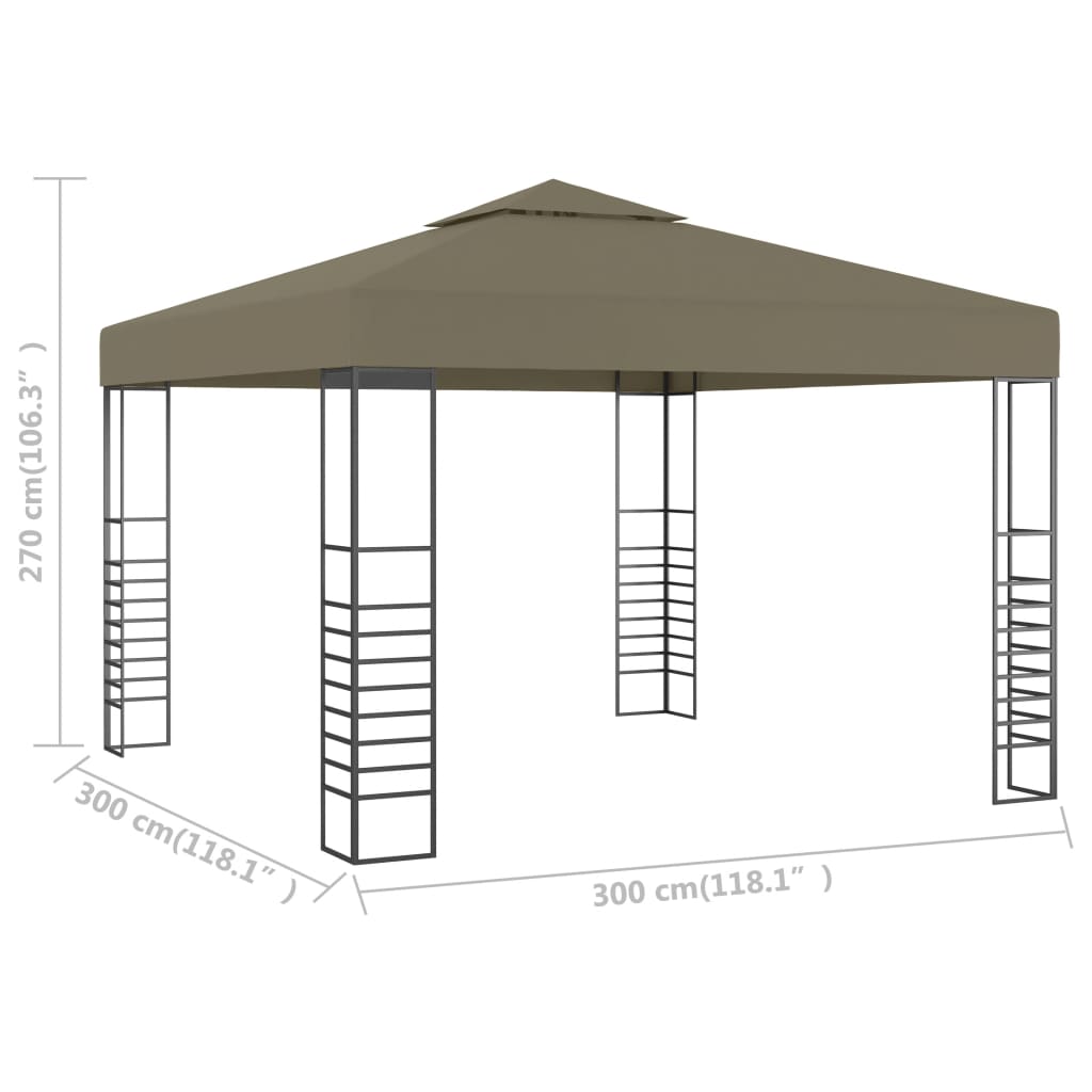 Gartenzelt 3x3 m Taupe 180 g/m²