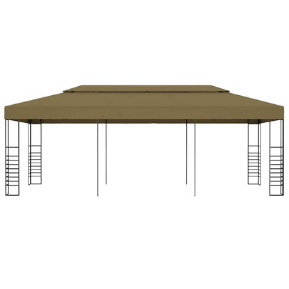 Gartenpavillon 6x3x2,7 m Taupe 180 g/m²