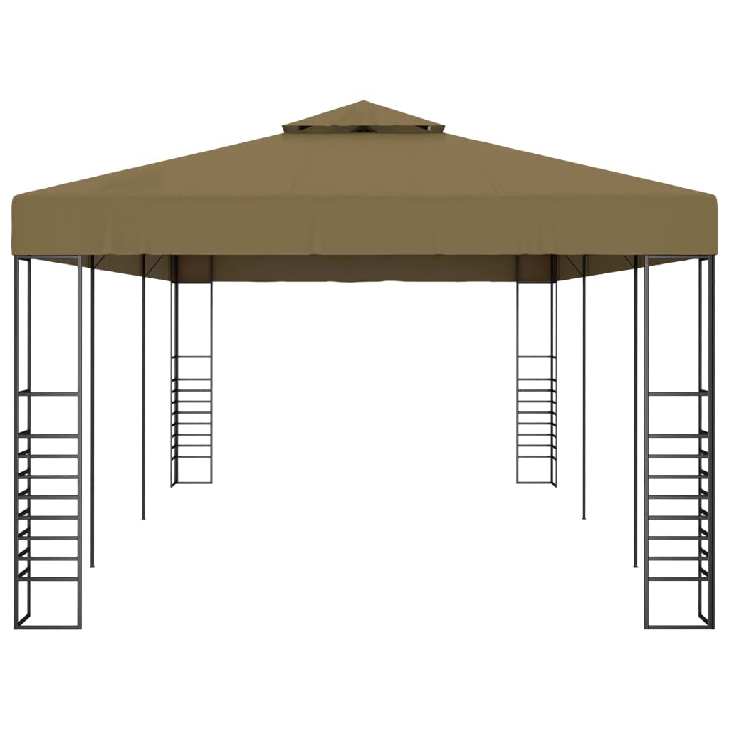 Gartenpavillon 6x3x2,7 m Taupe 180 g/m²