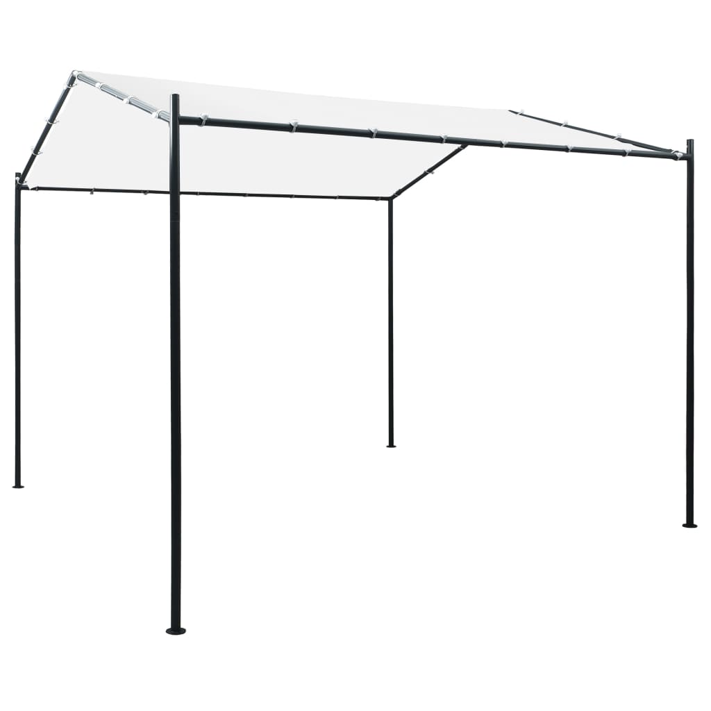 Pavillon 3x3x2,6 m Weiß 180 g/m²