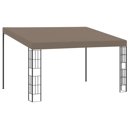 Tonnelle murale 4x3 m tissu taupe
