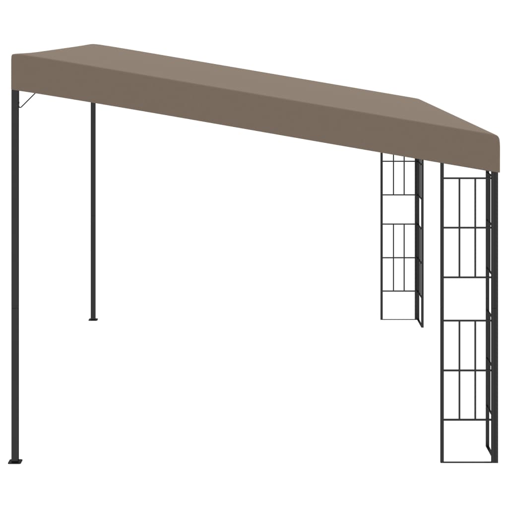 Tonnelle murale 4x3 m tissu taupe