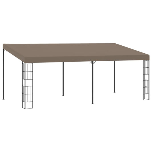Tonnelle murale 6x3 m tissu taupe