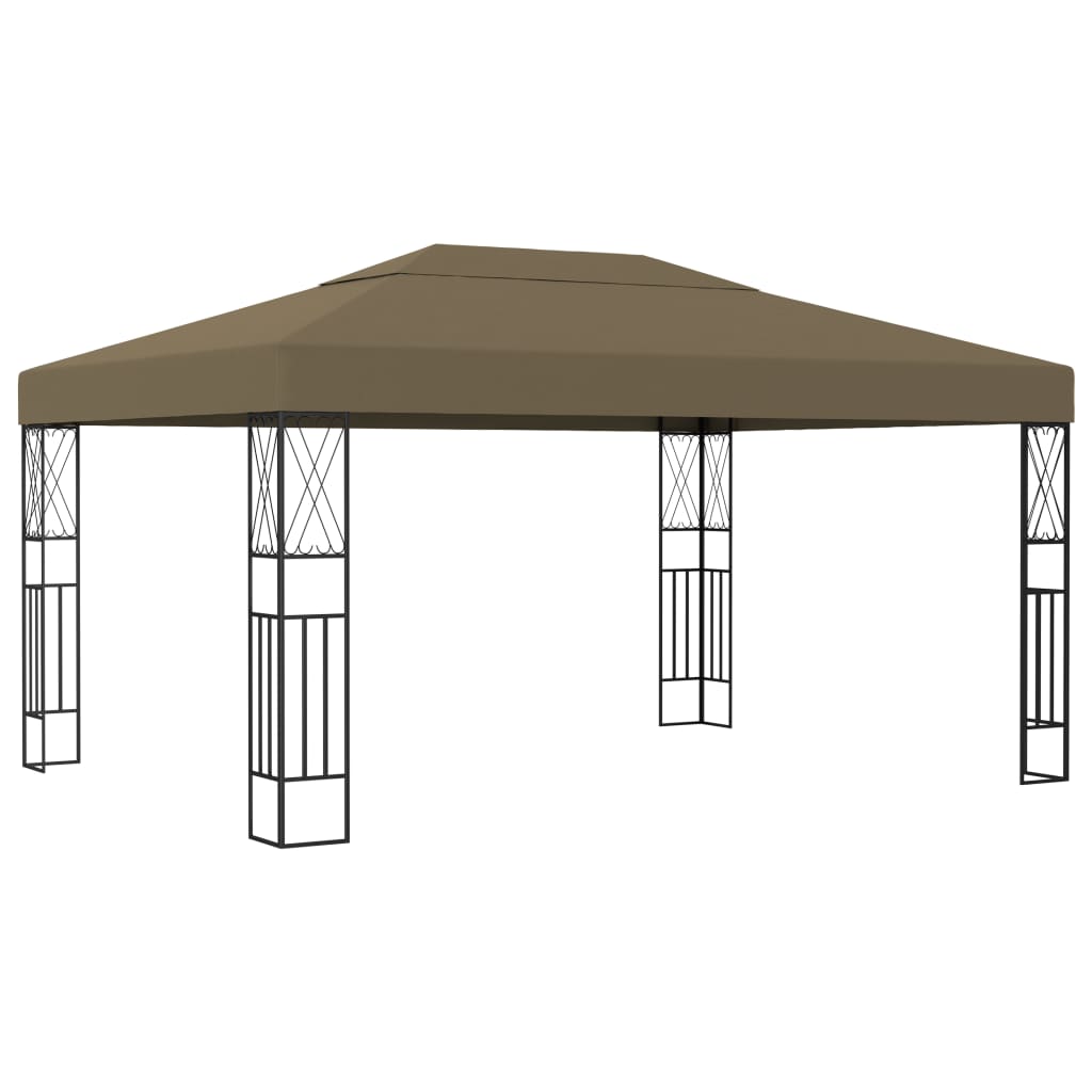 Pavillon 3x4 m Taupe Stoff