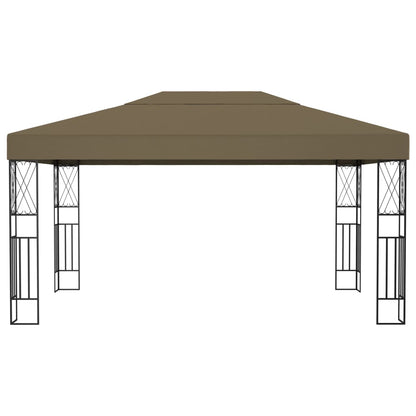 Pavillon 3x4 m Taupe Stoff