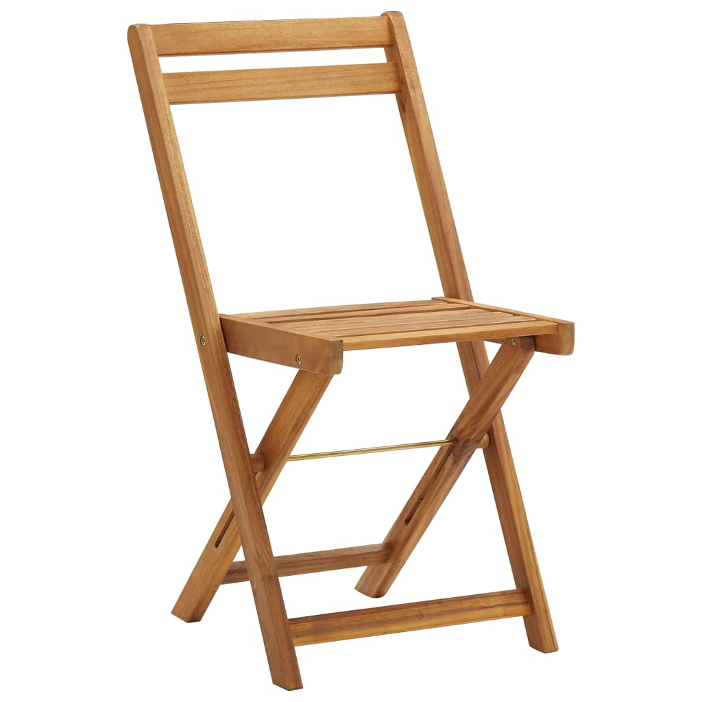 Gartenmöbel Sets | Faltbar 2 pcs Dunkelgraue Kissen Warmes Holz