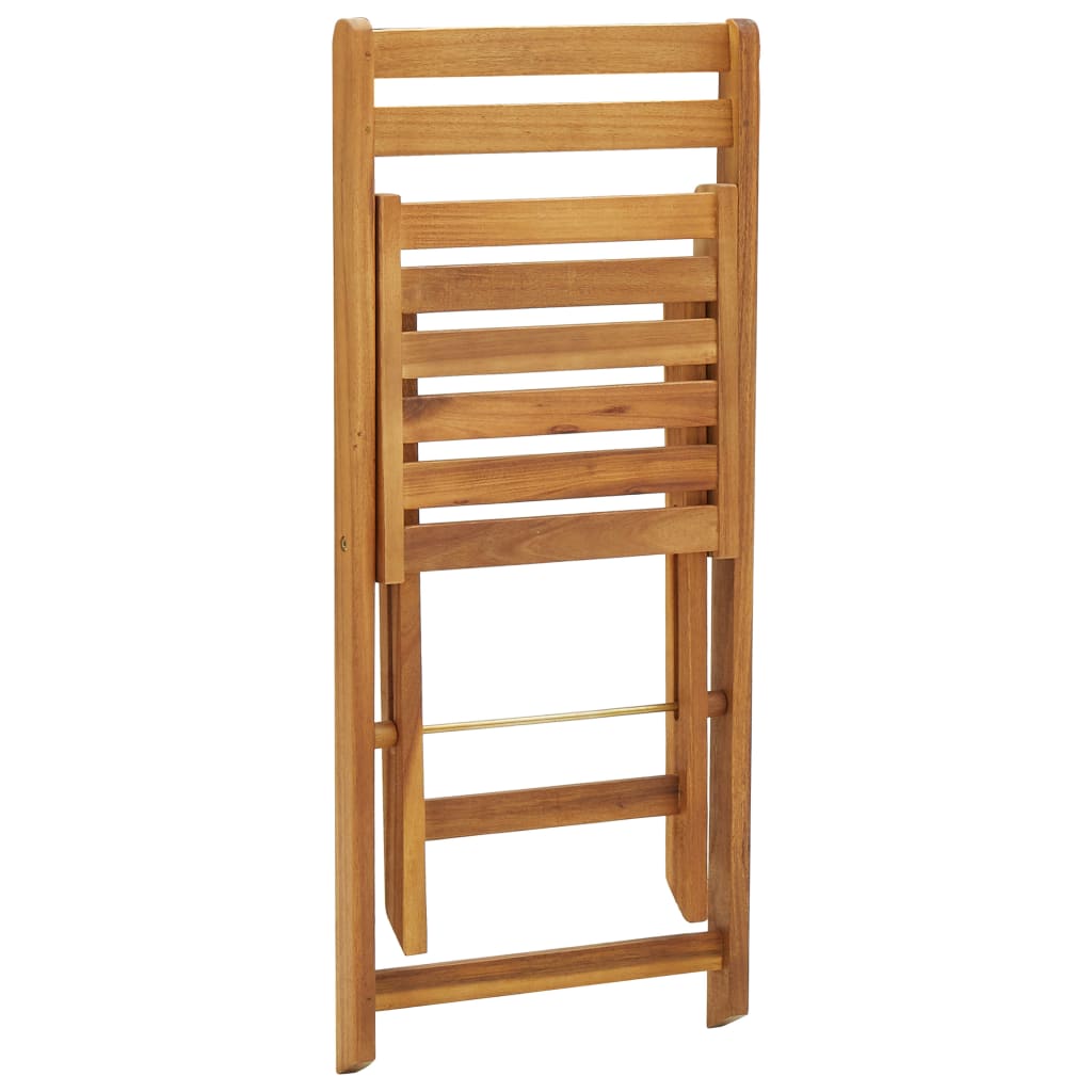 Gartenmöbel Sets | Faltbar 2 pcs Dunkelgraue Kissen Warmes Holz