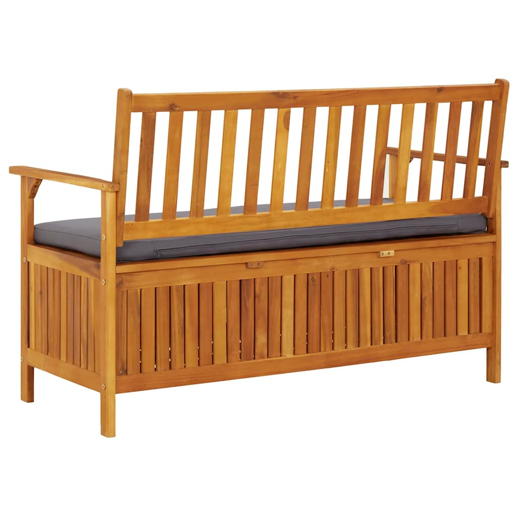 Gartenbank mit Stauraum 120 cm Massivholz Akazie