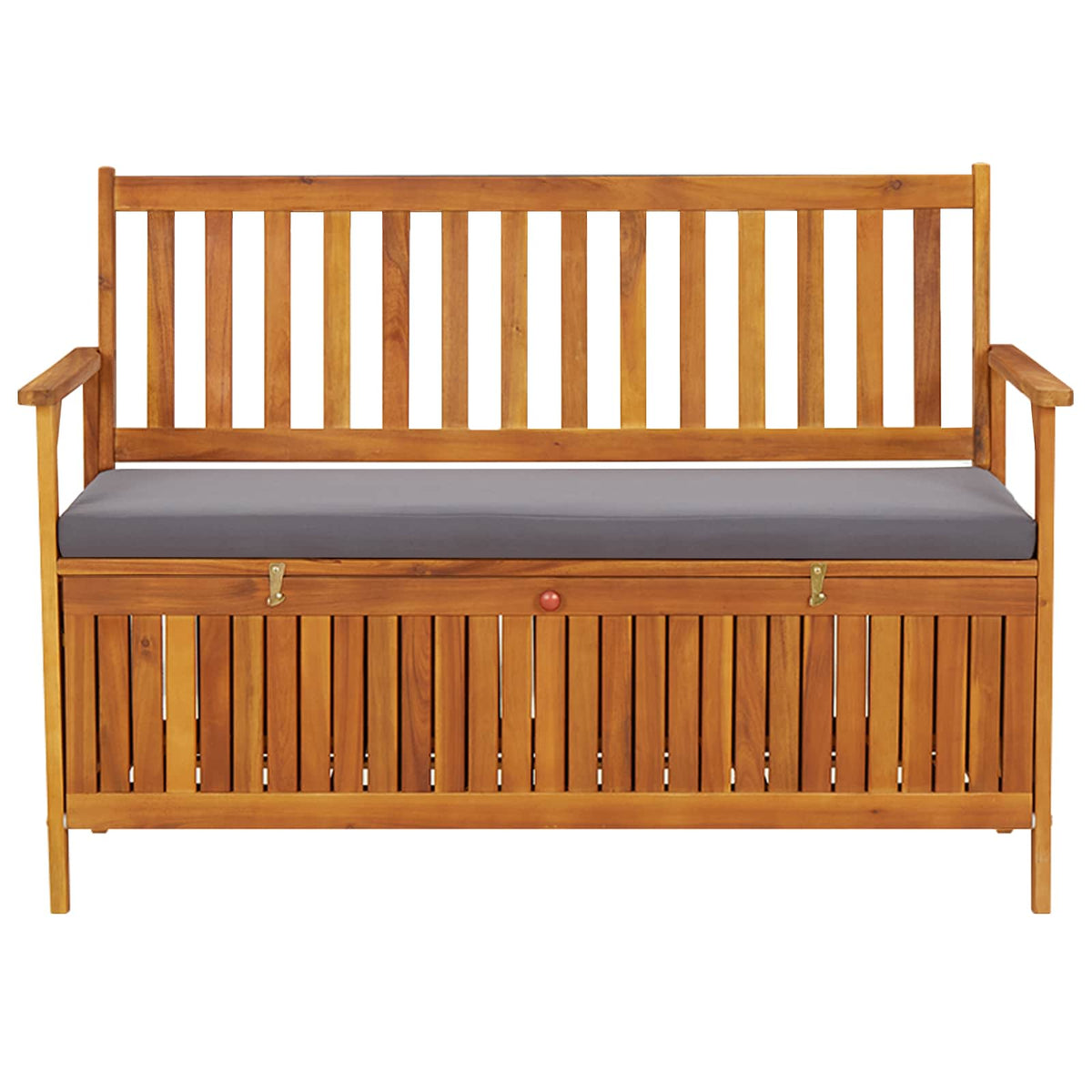 Gartenbank mit Stauraum 120 cm Massivholz Akazie