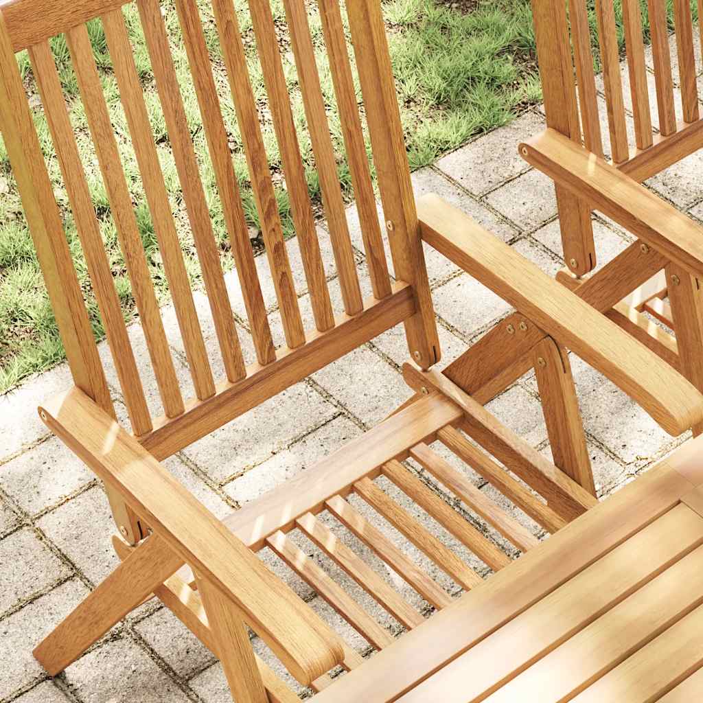 Klappbare Gartenstühle 3 Stk. Massivholz Akazie
