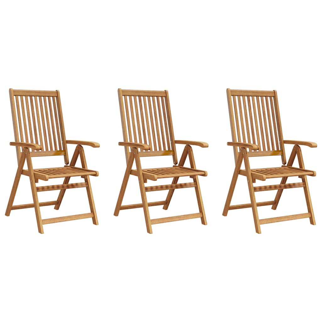 Klappstühle 3 Stk. Massivholz Akazie
