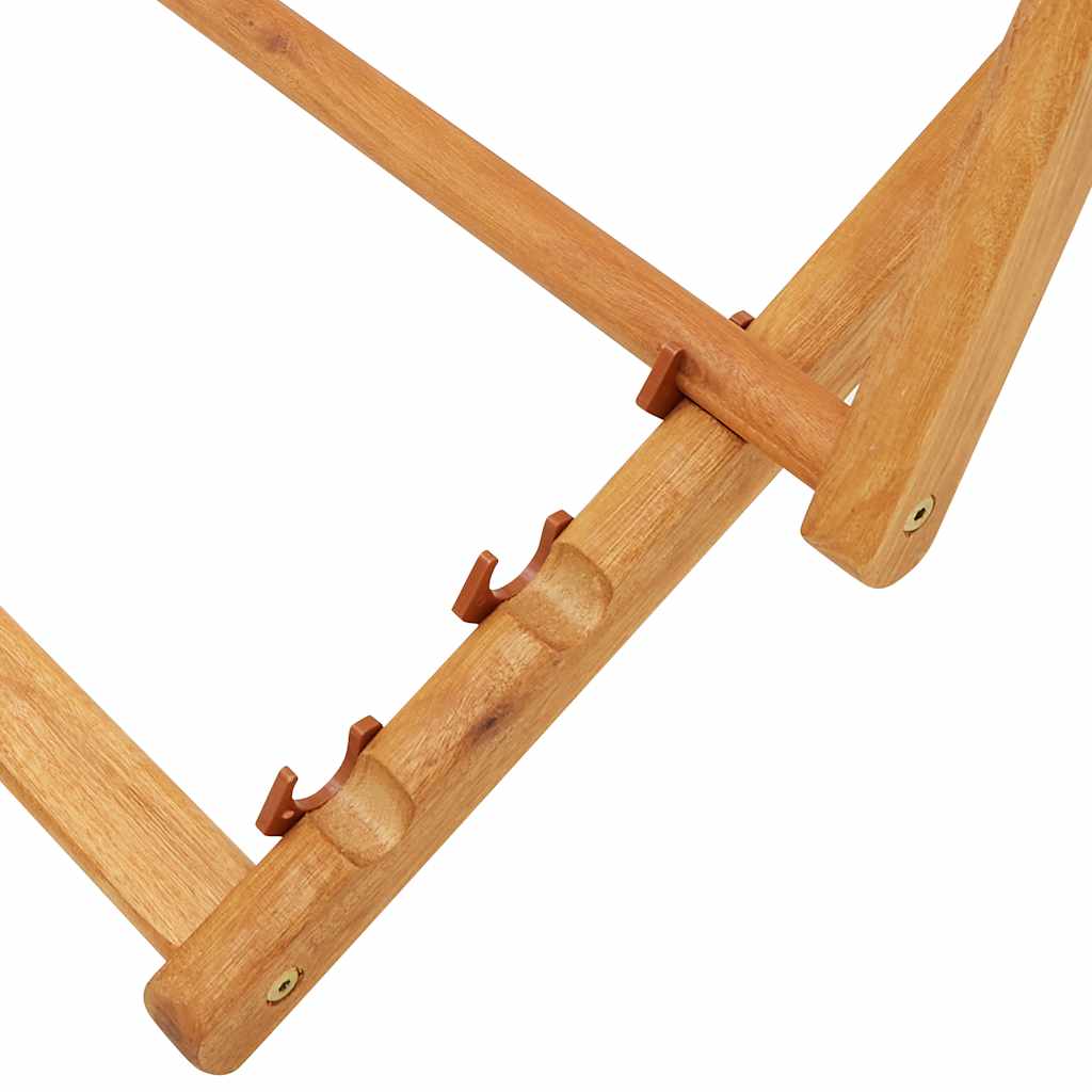 Klappstuhl aus Eukalyptusholz und cremeweißem Stoff
