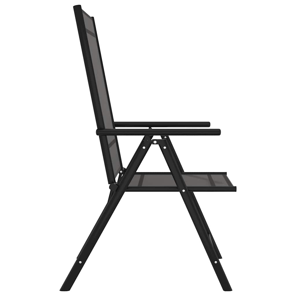 Klappstühle, 6 Stück, Textilene, Schwarz