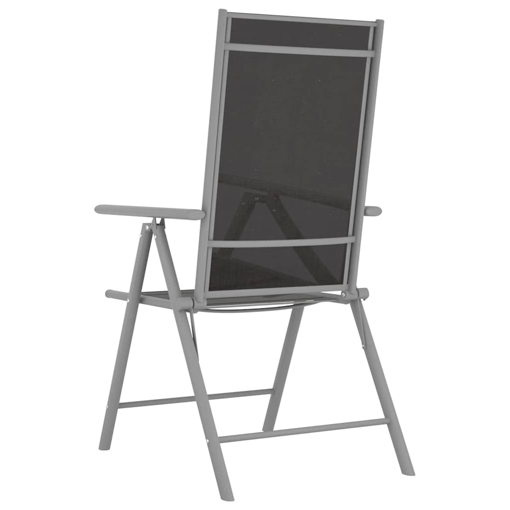 Klappstühle, 6 Stück, Textilene, Schwarz