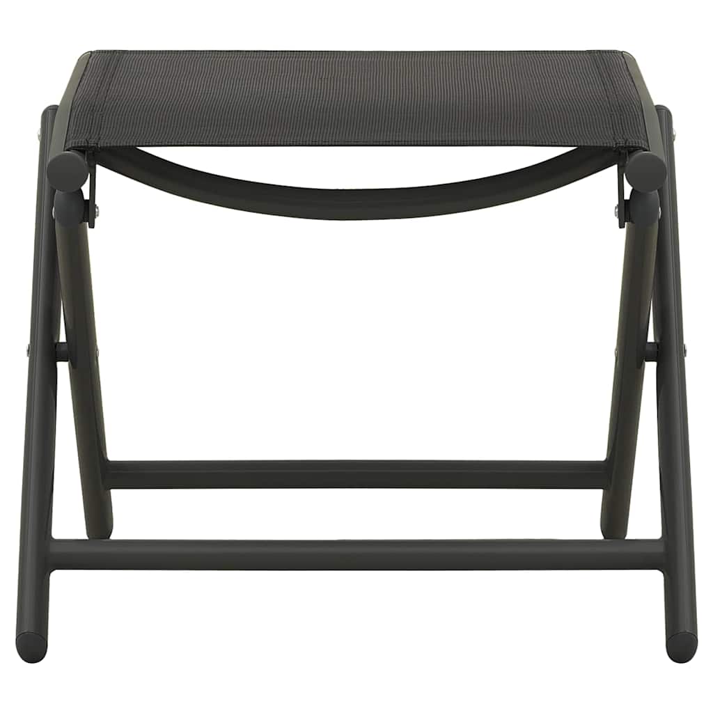 3-tlg. Garten-Lounge-Set Textilene und Aluminium Schwarz