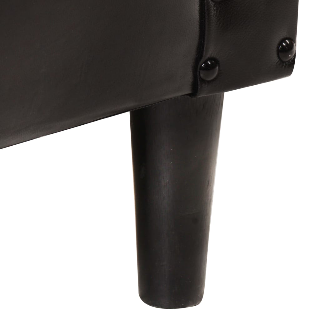 Sessel Schwarz Echtleder