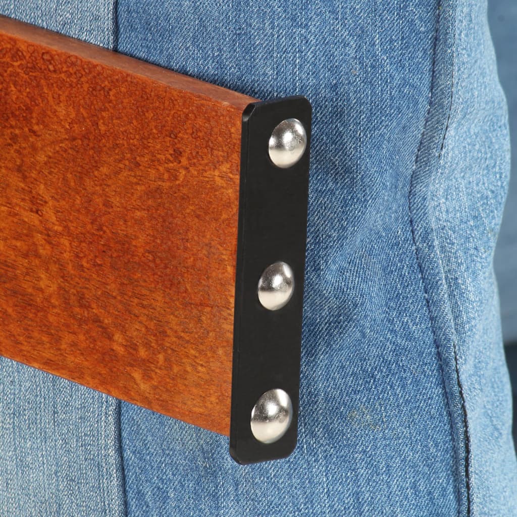 Sessel 80x67x62 cm Jeansstoff und Mango-Massivholz