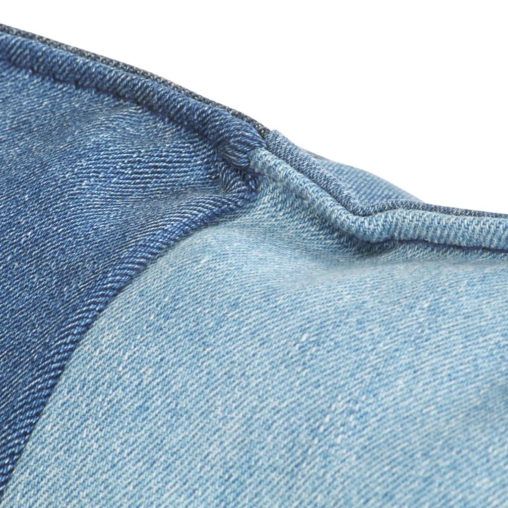 Sessel 80x67x62 cm Jeansstoff und Mango-Massivholz