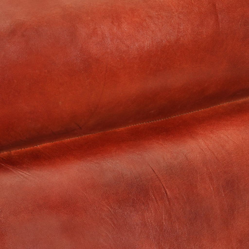 Sessel 60x75x90 cm Dunkelbraun Echtes Ziegenleder