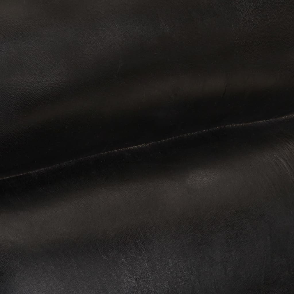 Sessel 60x75x90 cm Schwarz Echtes Ziegenleder