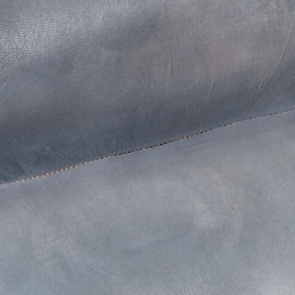 Sessel 60x75x90 cm Grau Echtes Ziegenleder